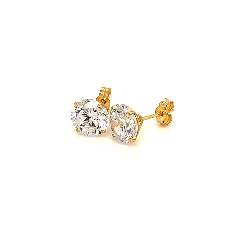 Aretes con circones en oro amarillo 18kt