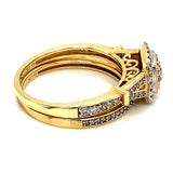 (SOFIA) Set de anillos de diamantes en oro amarillo 10Kt.