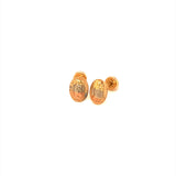 Aretes (Vigen Guadalupe) para bebés en oro 3 Tonos 14kt