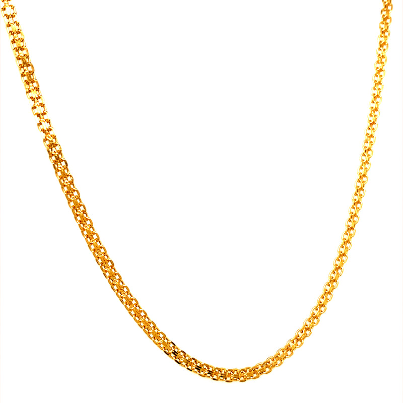 Cadena (Bismark Maciza) 60cm en oro amarillo 18k