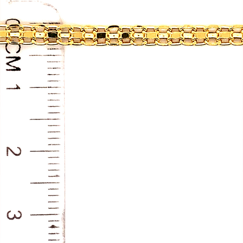 Cadena (bismark maciza) 45cm en oro amarillo 18k