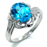 Anillo de cuarzo azul en plata 925 ANTES: $150.00