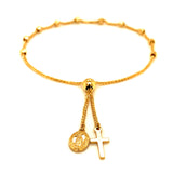 Pulsera (denario ajustable) en amarillo 18k.