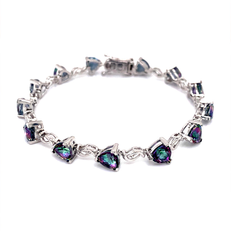 Pulsera de cuarzo místico en plata 925