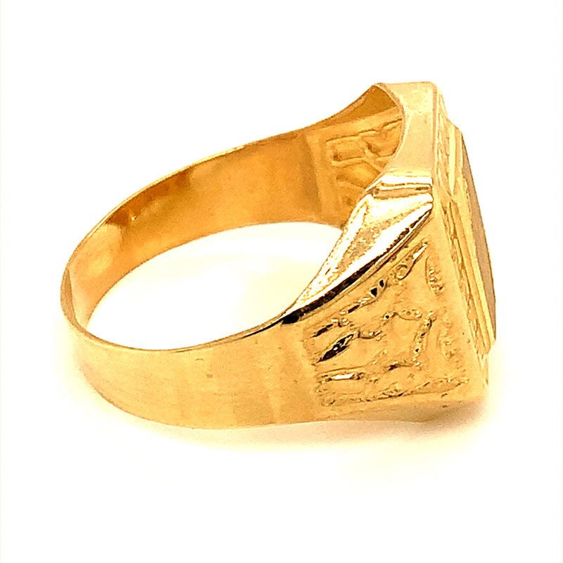 Anillo para caballero en oro amarillo 10kt.