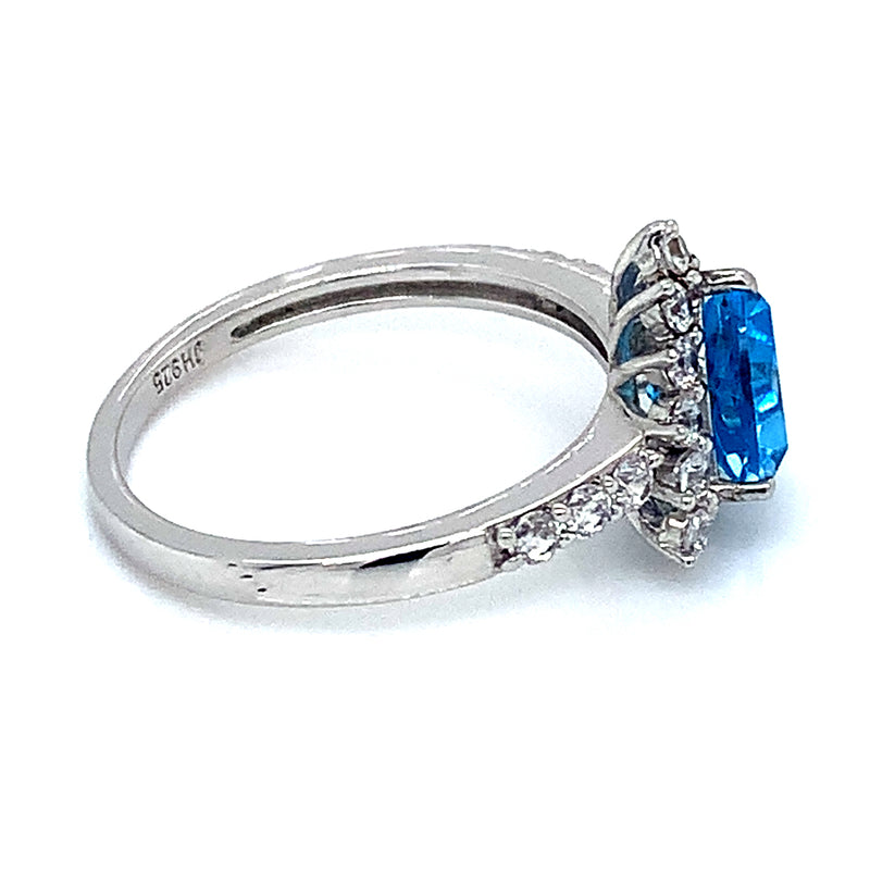 Anillo de cuarzo azul en plata 925 ANTES: $135.00