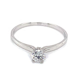 (MIA) Anillo con diamante en oro blanco 18kt.