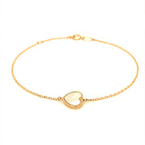 Pulsera (corazón) en oro amarillo 10kt. 17cm/19cm