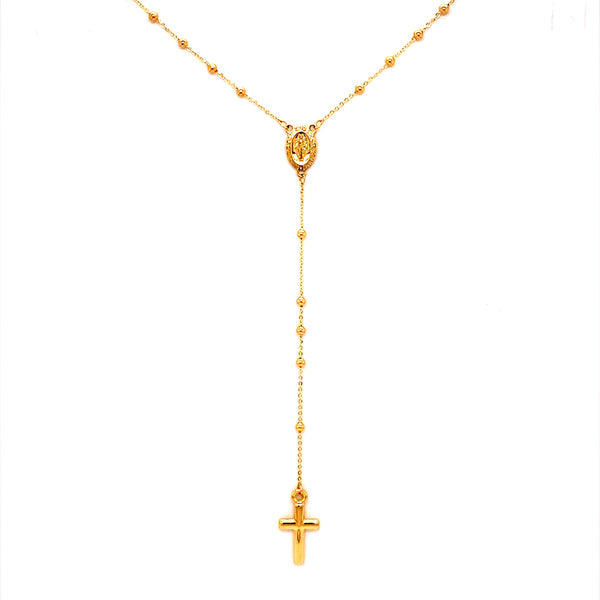 Rosario en oro amarillo 18kt. 37cm/45cm