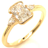 (LD) Anillo con diamantes de laboratorio en oro amarillo 14KT D-1.19CT
