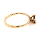 Anillo con diamantes en oro amarillo 14kt - DGjoyeros