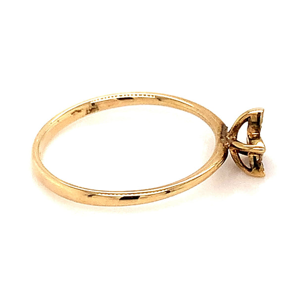 Anillo con diamantes en oro amarillo 14kt - DGjoyeros