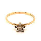 Anillo con diamantes en oro amarillo 14kt - DGjoyeros