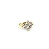 Anillo con diamantes en oro amarillo 14kt - DGjoyeros