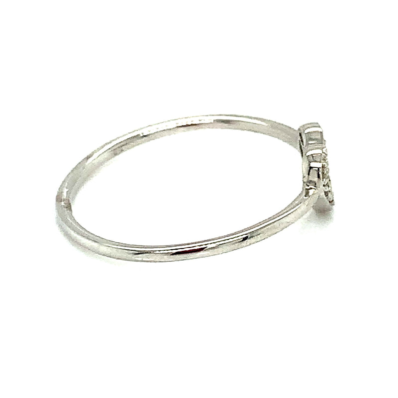 Anillo con diamantes en oro blanco 14k - DGjoyeros