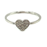 Anillo con diamantes en oro blanco 14k - DGjoyeros