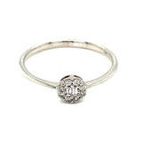 Anillo con diamantes en oro blanco 14k - DGjoyeros