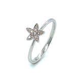 Anillo con diamantes en oro blanco 14kt - DGjoyeros
