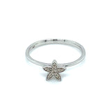 Anillo con diamantes en oro blanco 14kt - DGjoyeros