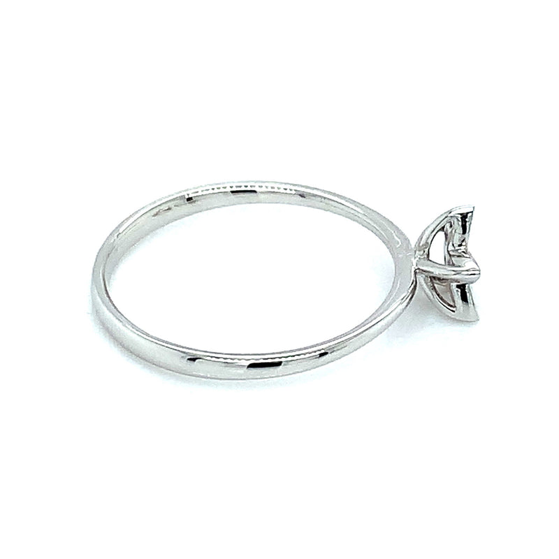 Anillo con diamantes en oro blanco 14kt - DGjoyeros