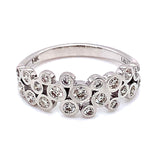Anillo con diamantes en oro blanco 14kt - DGjoyeros