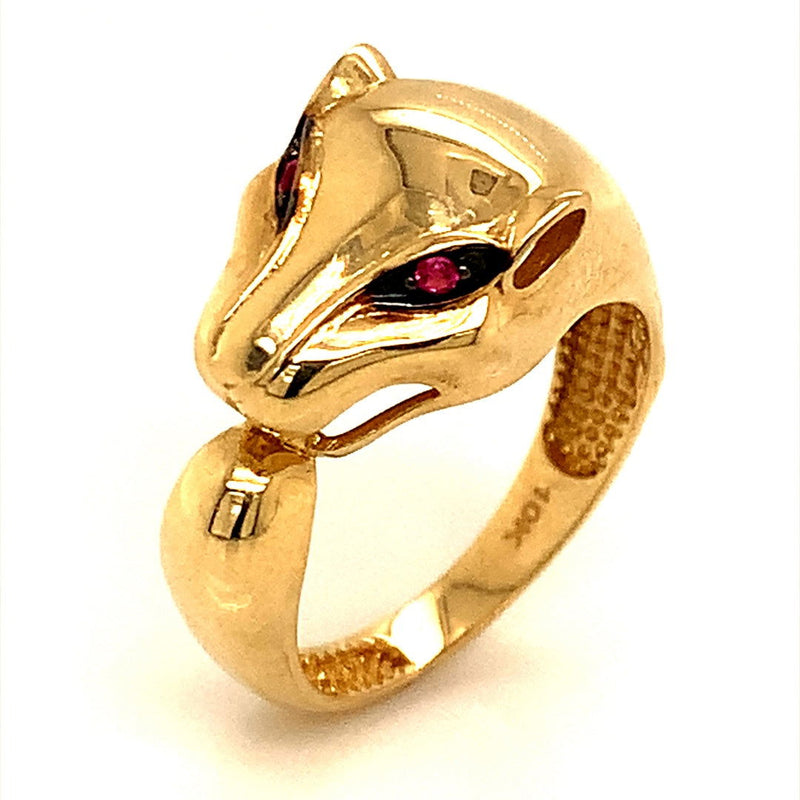 Anillo (leopardo) en oro amarillo 10kt. - DGjoyeros