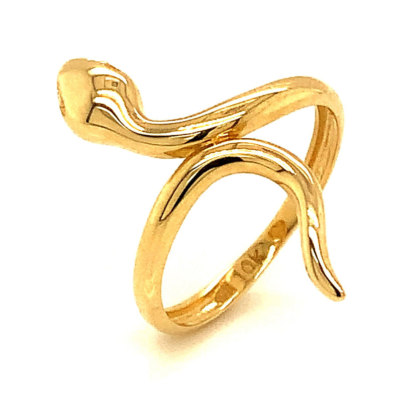 Anillo (serpiente) en oro amarillo 10kt. - DGjoyeros