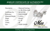 (MIA) Aretes con diamantes en oro blanco 18kt. D-0.18CTS.