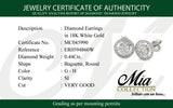 (MIA) Aretes con diamantes en oro blanco 18kt. D-0.44CTS.