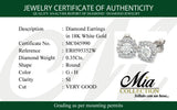 (MIA) Aretes con diamantes en oro blanco 18kt. D-0.35CTS.