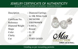(MIA) Aretes con diamantes en oro blanco 18kt. D-0.44CTS.