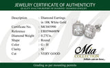 (MIA) Aretes con diamantes en oro blanco 18kt. D-0.27CTS.