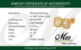 (MIA) Aretes con diamantes en oro amarillo 18kt. D-0.27CTS.