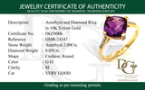 Anillo de amatista en oro amarillo 10kt.