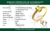 Anillo de Peridoto en oro amarillo 10kt.