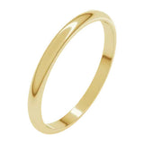 Banda comfort light 2mm en oro amarillo 10kt.