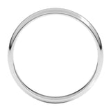 Banda comfort light 3mm en oro blanco 10kt.