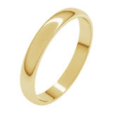 Banda comfort light 3mm en oro amarillo 10kt.
