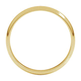 Banda comfort light 3mm en oro amarillo 10kt.