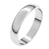 Banda comfort light 4mm en oro blanco 10kt.