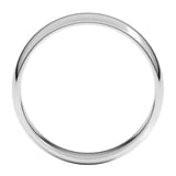 Banda comfort light 4mm en oro blanco 10kt.
