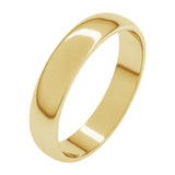 Banda comfort light 4mm en oro amarillo 10kt.