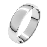 Banda comfort light 5mm en oro blanco 10kt.