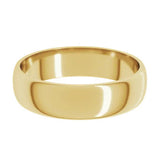 Banda comfort light 5mm en oro amarillo 10kt.