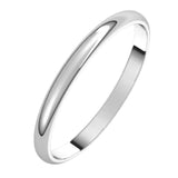 Banda regular 2mm en oro blanco 10kt.