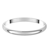 Banda regular 2mm en oro blanco 10kt.