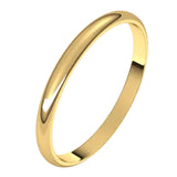 Banda regular 2mm en oro amarillo 10kt.