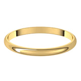 Banda regular 2mm en oro amarillo 10kt.
