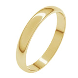Banda regular 3mm en oro amarillo 10kt.