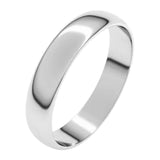 Banda regular 4mm en oro blanco 10kt.